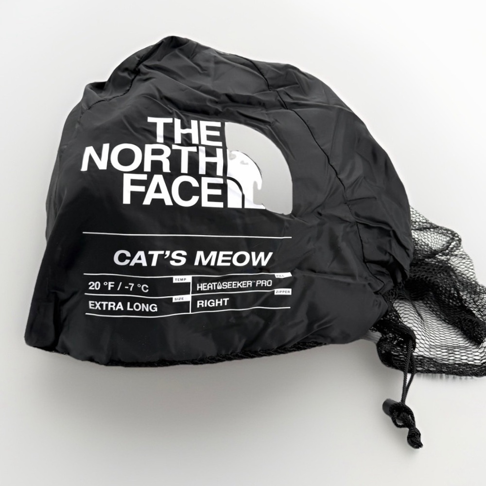 NWOT North Face Cats Meow 20f/ 7-c Backpacking sleeping Bag X Long R Hand zip - Picture 6 of 8